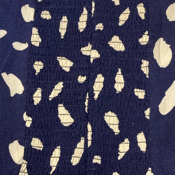 NWT Reformation Lupe Navy Splatter Print Top - Sz 8 - Picture 6 of 10